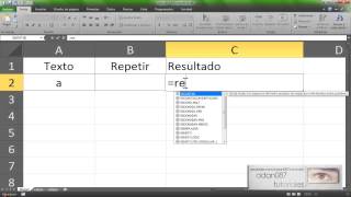 Excel repetir un texto con formula [upl. by Eigroeg141]