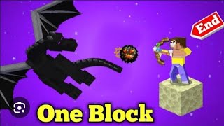 Minecraft one block end fight with dragon ❤️ 😔 ophiteshgaming [upl. by Nylhsoj]