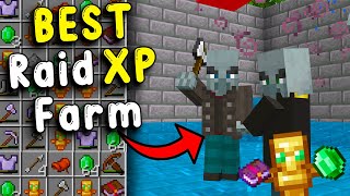 The BEST RAID XP Farm in Minecraft Bedrock 121 [upl. by Nyladnewg]