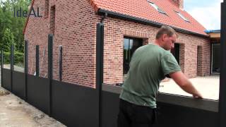 Montage IdeAL aluminium en wpc tuinafscheiding [upl. by Dita]