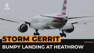 Bumpy landing in London during Storm Gerrit  AJshorts [upl. by Alleris492]