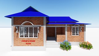 TINSHADE 3 rooms house plan by prems home plan  village style tin shade home design [upl. by Shevlo]