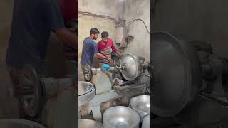 Making stainless steel large bowl unitedstate viralvideos shortvideos skillvideos [upl. by Rodolph41]