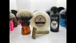 First Canadian Shave Co quotGrand Valley Vetiverquot Yaqi 26mm Finest and The Karve CB Razor [upl. by Chema278]