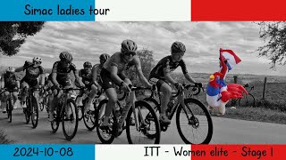 Simac ladies tour 2024  women  stage 1 ITT [upl. by Elleirad]