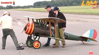 Giant RC Nieuport 28 WW1 biplane  LMA Elvington Show 2024 [upl. by Aneles]