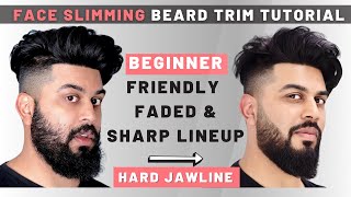 How to Trim your Beard Like a Pro  Beard Fade and Sharpest Line up Beginner Friendly [upl. by Lednik]