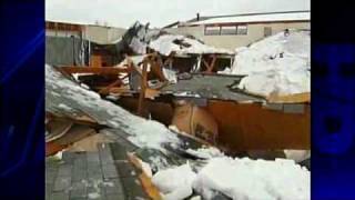 Snow Causes Weiss Furniture Warehouse Collapse [upl. by Ennaear309]