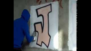 How to do graffiti letter of alphabet  J [upl. by Aissila]