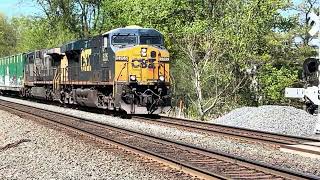 M409 Selkirk to Waycross GA in a PERFECT MEET W A Sperry Railcar at Hannacroix [upl. by Hahnke]