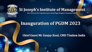 Inauguration of New Academic Year 202324 at SJIM  26 June 2023  PGDM Batch 20232025 [upl. by Nerahs]