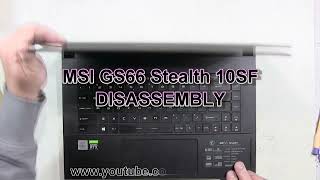 MSI GS66 Stealth 10SF How To Partially Take Apart Lower Base Disassembly [upl. by Donahue]