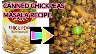 CANNED CHICKPEAS RECIPE CANNED CHICKPEAS MASALA RECIPE [upl. by Ecirtac]