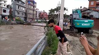 flood at Dhobikhola anamnagar kathmandu [upl. by Nrubloc957]