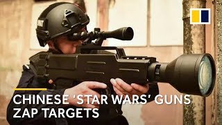 Chinese ‘Star Wars’ laser gun appears to set fire to objects at a distance [upl. by Skricki]