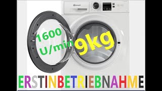 Waschmaschine Bauknecht WM Class Turbo 916B Erstinbetriebnahme Review 9kg 1600 Umin [upl. by Laurinda]