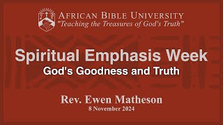 Spiritual Emphasis Week 8 November 2024 Session 1 [upl. by Korwun]