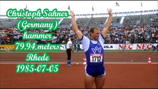 Christoph Sahner Germany hammer 7994 meters Rhede 19850705 [upl. by Pestana]