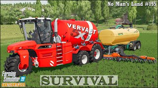 Survival in No Mans Land Ep195🔹Fertilizing Grass Fields w Digestate Harvesting Oat🔹FS 22 [upl. by Vladimir]