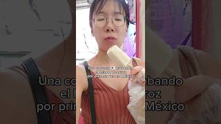 Una coreana🇰🇷probando el helado de arroz por primera vez en México [upl. by Sikleb]