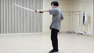 Agust D Daechwita Sword dance practice Mirror version [upl. by Einberger115]