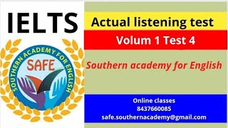 IELTS ACTUAL LISTENING TEST VOL 1 TEST 4 [upl. by Letnohs]