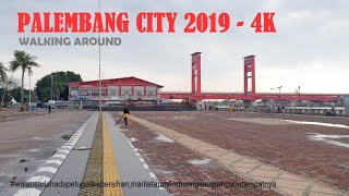 4K Walking Around Palembang City 2019  Great Mosque of Sultan Mahmud Badaruddin II to Pasar Cinde [upl. by Nitsruk944]