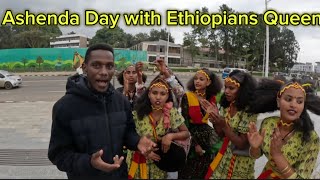 Dancing With Ethiopians Women In The Streets Celebrating Ashenda🇪🇹 [upl. by Chelsae]