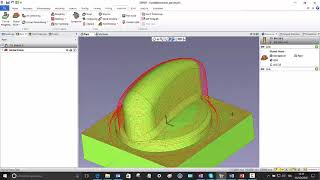 ESPRIT TNG R22 3 Axis Global Finishing [upl. by Anaujnas]