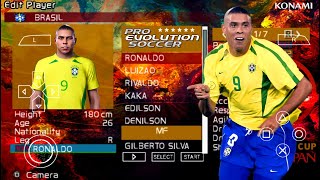 PES 2002 PPSSPP REMASTERIZADO ANDROID ULTRA HD  CÂMERA PS5 amp SELEÇÕES WORLD CUP 2002 [upl. by Esihcoc828]