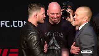 Bisping and GSP presser best bits  UFC 217 [upl. by Eussoj]