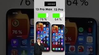 É muita diferença IPHONE 13 PRO MAX vs IPHONE 13 PRO Quem tem a melhor bateria [upl. by Annovahs]