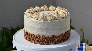 How To Make Brown Butter Pecan Cake with Brown Butter Pear and Custard Filling [upl. by Aun272]