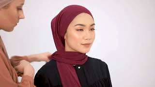 60 Second Hijab Tutorial  3 ways to style our Luxe Jersey Hijab  INAYAH [upl. by Alo789]