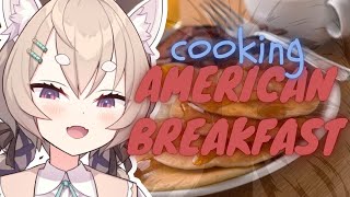 Italian Vtuber Attempts American Breakfast  Handcam [upl. by Libbna74]