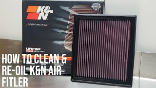 KampN Air filter cleaning amp reoil [upl. by Norina]