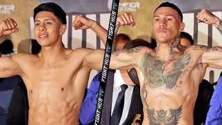 JAIME MUNGUIA VS GABE ROSADO  FULL WEIGHIN AND FACE OFF VIDEO [upl. by Olympium]