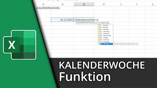 Excel Kalenderwoche Funktion  KALENDERWOCHE ✅ Tutorial [upl. by Nnahgiel]