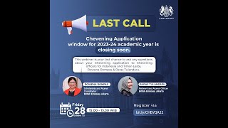 Chevening Scholarship Talks Last Chance to Ask Chevening Officers [upl. by Elfie]