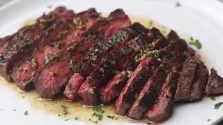 Pan Seared Flank Steak with Garlic Butter [upl. by Amory]