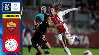 HIGHLIGHTS  Roma vs Ajax UEFA Womens Champions League 202324 Matchday 2 [upl. by Aihsem]