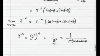 Mod01 Lec02 de Moivres Formula and Stereographic Projection [upl. by Zenitram]