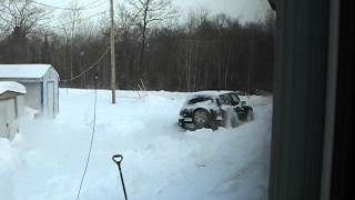 Forrester vs RAV4 ALL Wheel Drive Plow Through Snow Bank Pt 2 [upl. by Aicilihp]