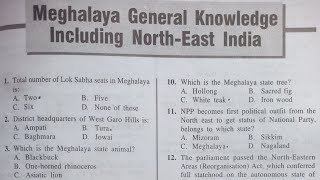 GK for Meghalaya Police 2024Genaral knowledge practice for Meghalaya police exam 2024 [upl. by Ewall]