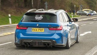 800HP Single Turbo BMW M3 G81 Touring R44 Performance  LOUD Accelerations Crackles Drifts [upl. by Oigolue]