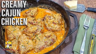 Creamy Cajun Chicken Recipe [upl. by Ecirtel]