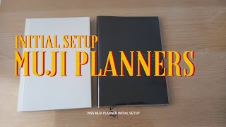 2025 muji view all and weekly horizontal planner initial setup [upl. by Eillod54]