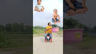 Flying cutie crying baby catching vs purple sarees bhabhi amp green fatty dog 😀 with eating Perle G 🥰 [upl. by Arreit]