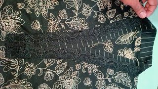 overlap vplacket neck cutting and teaching full tutorialChinese collar with lace [upl. by Selma48]