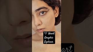 How To Graphic Eyeliner Makeup  Heart Graphic Eyeliner grwm eyelinertutorial makeup [upl. by Tipton]